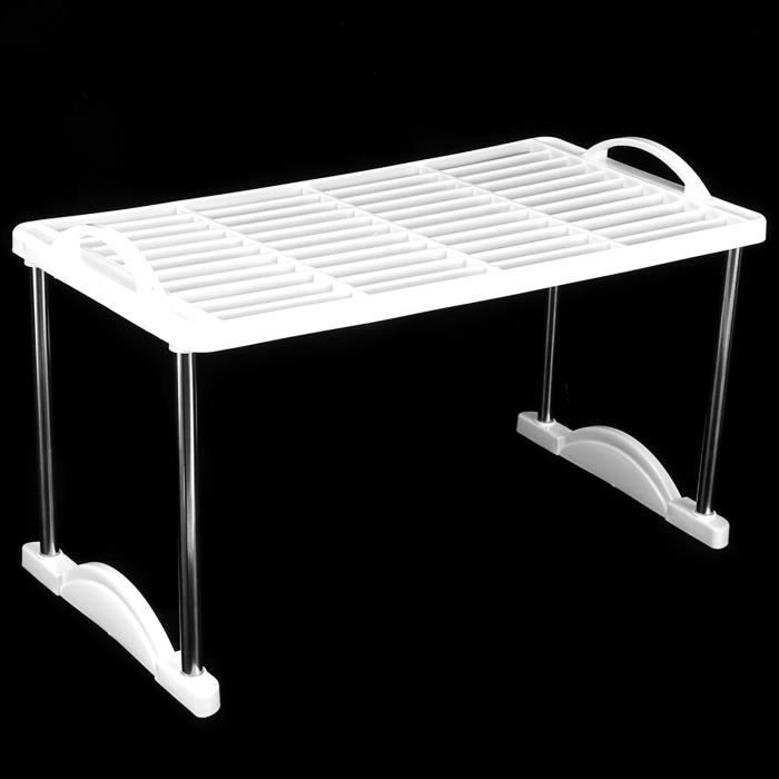 Organisateur D'Armoire De Cuisine Pliable Extensible - Acier Inox 304, 42x22x22cm, Pour Rangement Aliments