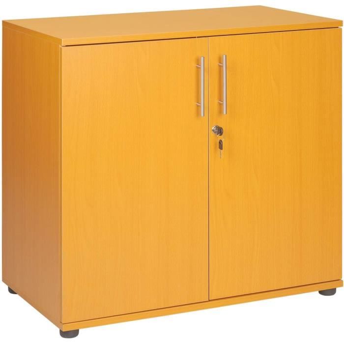 Armoire De Bureau Métal Verrouillable HOMCOM – 2 Portes, 2 étagères – 80 X 35 X 91 Cm – Blanche - 4