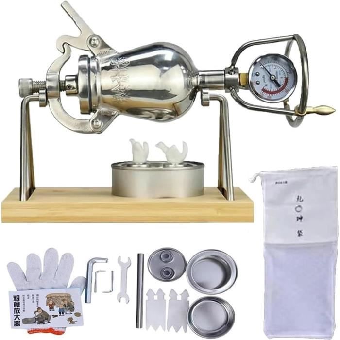 Machine à Popcorn Traditionnelle Chinoise Vintage Manuelle - Acier Inoxydable 304, 400 Ml, Pour Famille, Cinéma Maison