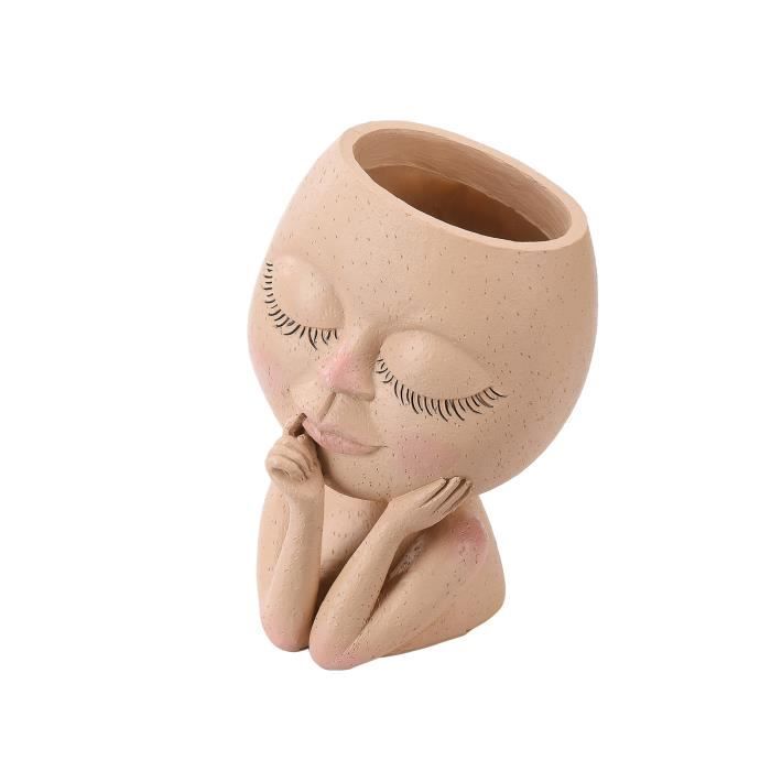 Tête Pots De Jardinière Pot De Fleur De Visage En Résine