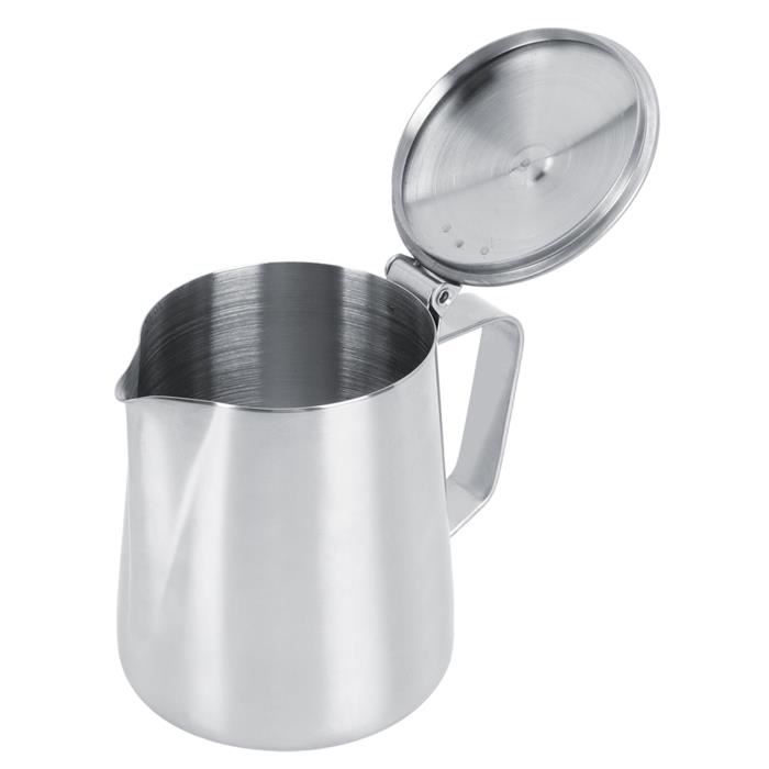 Pichet à Lait Inox 1000ml - Pour Mousseur à Lait Et Latte Art - Bec Verseur Anti-goutte