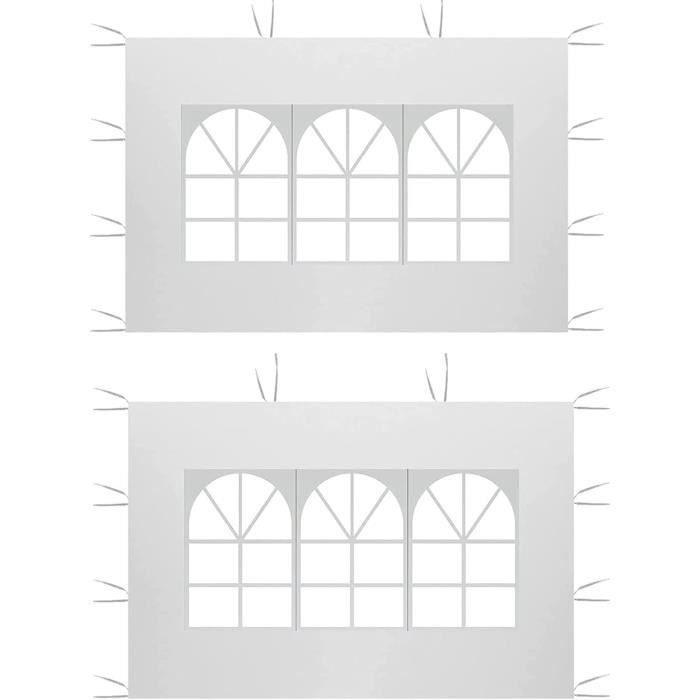 Panneaux Latéraux pour Tonnelle Imperméable,2pack 3m x 2m Panneau Latéral Gazebo en Tissu Oxford 210D Panneau Latéral de Remplac30