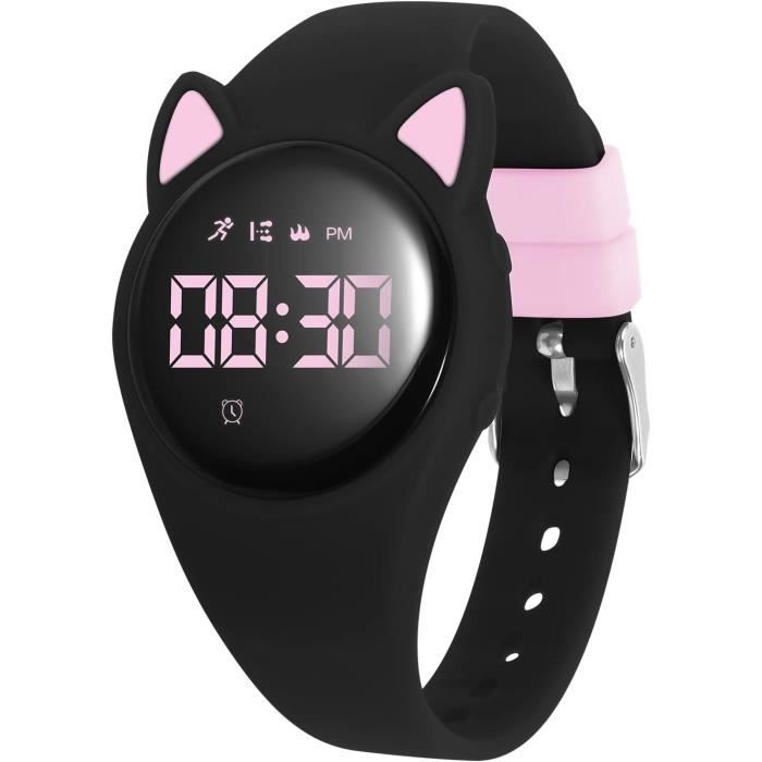 Bigmeda Montre Enfant Numérique Sport 30M Etanche Multifonction Électronique Montres 7 Couleur LED Rétro Eclairage pour 3 Ans à 12 Ans Enfants Fille Garçon, Purple, sangle