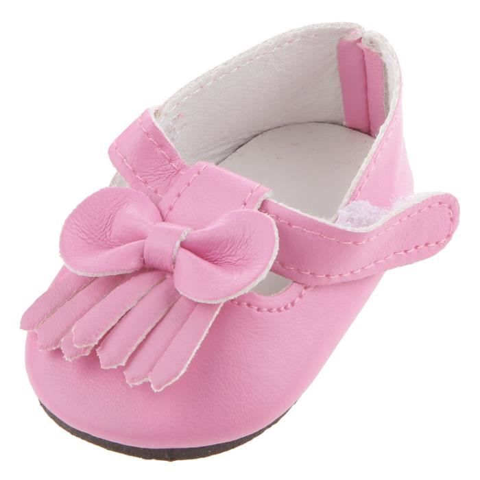 BESTonZON 1 Paire Chaussures Miniatures Pour Poupée 15-20cm - Accessoires Cuir Marron Clair Pour Poupées