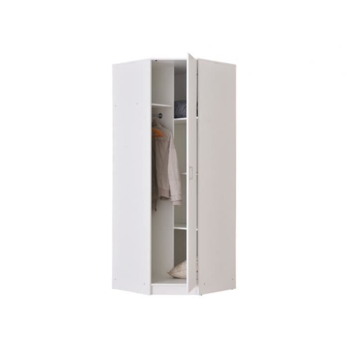 Armoire D Angle Olessia 1 Porte L 80 Cm Blanc Achat