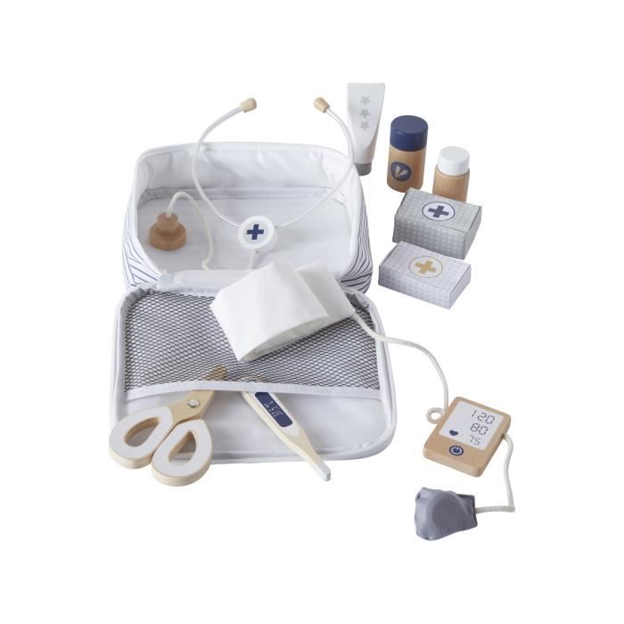 VERTBAUDET Set docteur pour poupon en bois blanc TU Cdiscount Jeux Jouets
