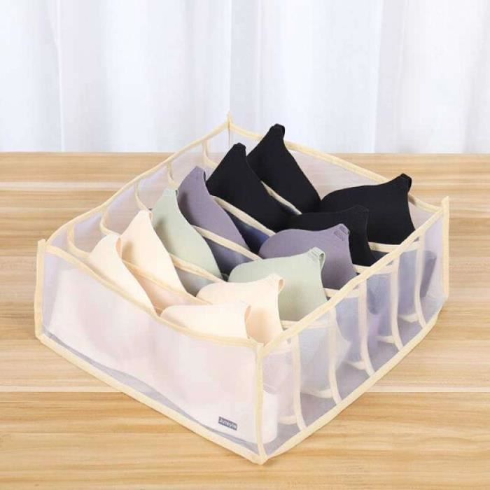 Tiroir De Rangement Naqqios Pour Sous-vêtements - Organisateur Empilable Anti-Poussière - 33.5x24x12 Cm
