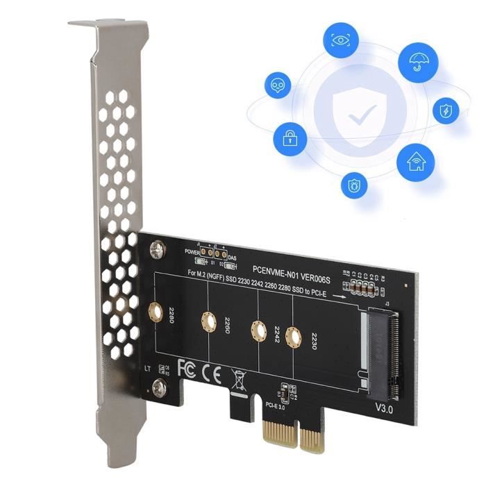 Carte D'extension PCI-E Vers M.2 NVMe - Adaptateur Pour SSD M2 NGFF (2230 à 2280) - 6