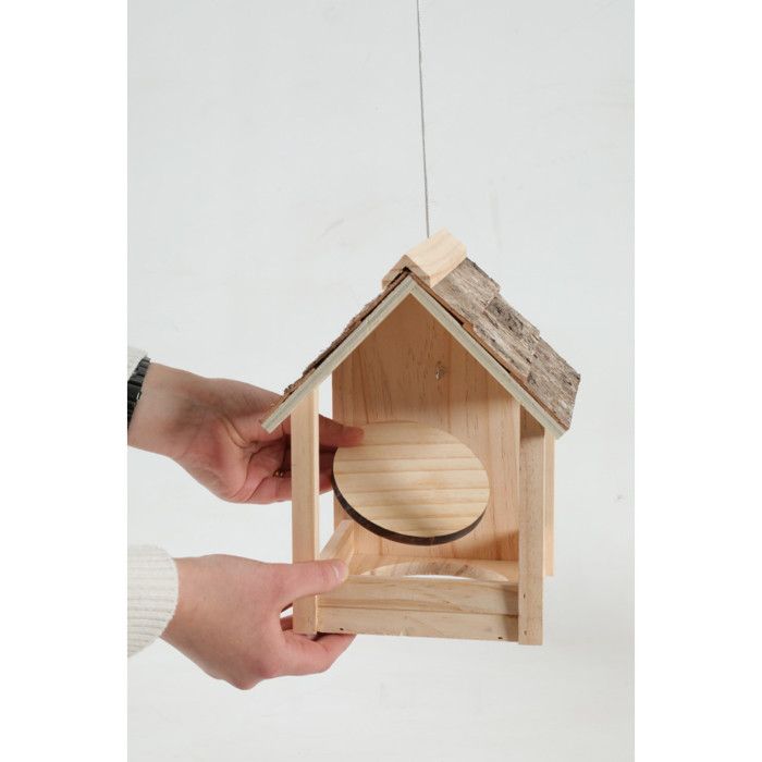 Mangeoire - ZOLUX - Cup Castor 3 en 1 - Bois - Extérieur - Oiseau sauvage