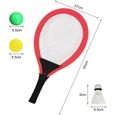Jeu De Raquettes Jumbo Tennis Badminton Set, 3 in 1 Jeux Exterieur Jouet Plage pour 3 4 Ans (Rouge)-1