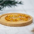 Bracelet d'ambre - Bébé/Nourrisson - Honey -Soulage les poussées dentaires -Pierres naturelles -Idée cadeau -Puériculture - Bienfait-1
