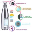 Gourde INOX 500 ML | Bouteille isotherme | Thermos cafe isotherme | Gourde réutilisable | Gourde Acier Inoxydable-1