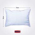 Oreiller médium DODO 50x70 cm - Protection anti punaise, anti acarien - 550 gr - Blanc - Fabriqué en France-1