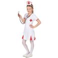 Déguisement d'infirmière pour fille - Blanc - Polyester - Carnaval ou fête déguisée-1
