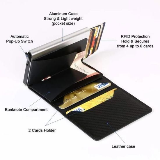 Strellson Porte-cartes De Crédit Carter C-one Cuir RFID 7 Cm Black | Sur