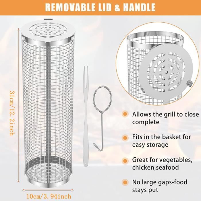 Barbecue Portable panier à griller en acier inoxyd... – Grandado