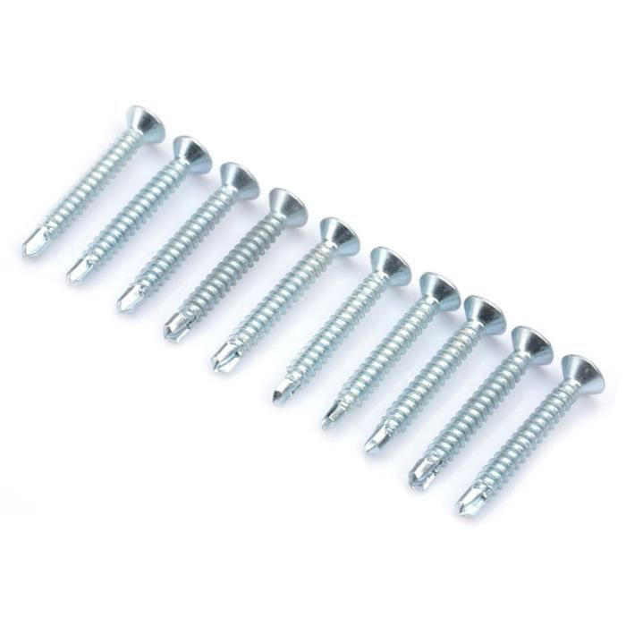 30 Vis Autotaraudeuses M4x14mm – Tête Hexagonale, Acier Inox 304 !