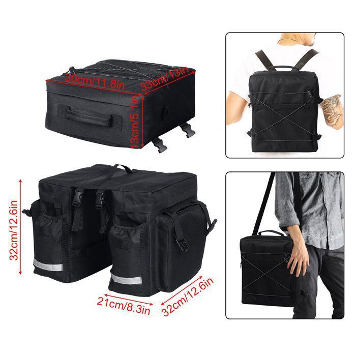 Sacoche Vélo Porte Bagage Arrière Amovible, en Sacoche de Vélo