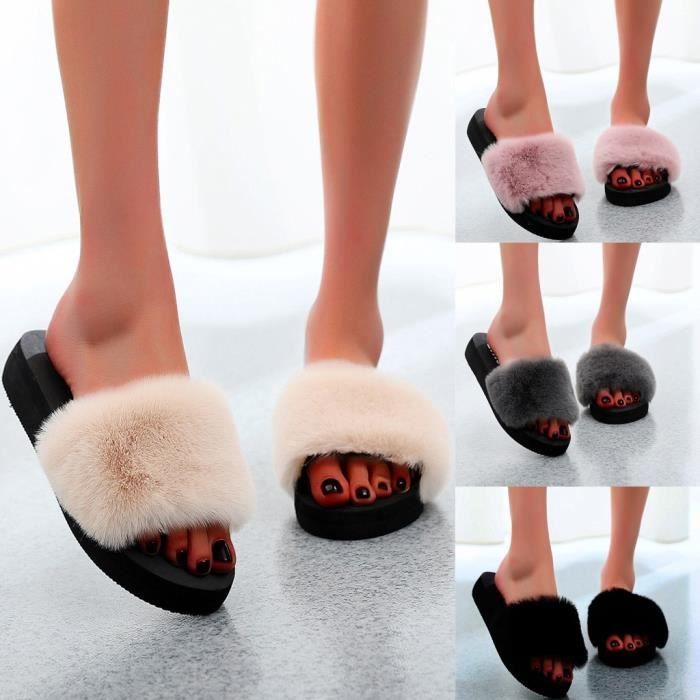 Tong best sale en fourrure