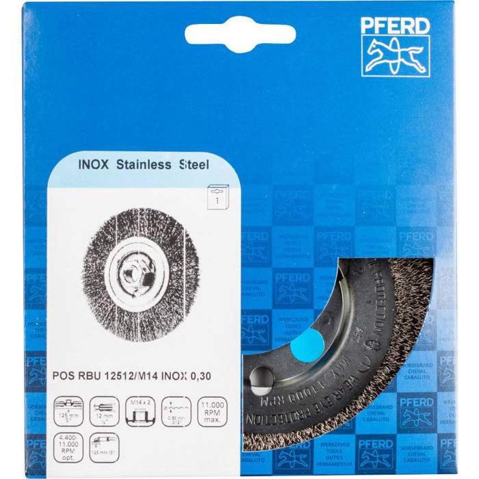 PFERD Brosse Ronde Non Torsadée RBU | 50 X 15 Mm Tige ø 6 Mm