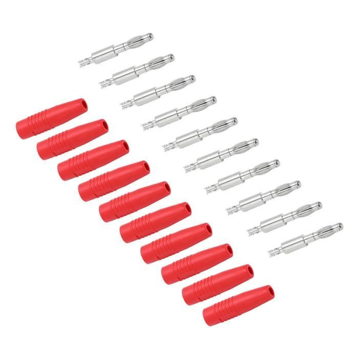 VUNIVERSUM – Lot De 10 Paires De Fiches Banane 4 Mm – Plaquées Or – Mâle Et Femelle – Pour Batterie LiPo, ESC, Moteur Brushless