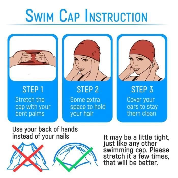 Lot De 2 Bonnets De Bain Pour Enfants 1-6 Ans – Extensibles, Imprimés Cartoon, Protection Chlore, Piscine Et Plage !