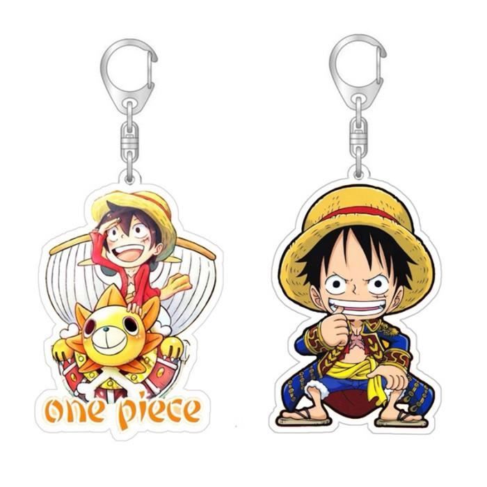 Porte-clés One Piece Anime Monkey D. Porte-clés avec pendentif pour sac à  beurre, dessin animé Luffy Tony Chopper Roronoa Zoro Rick - AliExpress