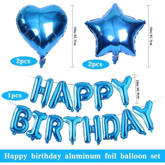 Decoration Anniversaire Garcon 7 ans Bleu - Kit Anniversaire Garcon -  Ballon Anniversaire Garcon 7 ans - Deco Anniversaire Gar[1244] - Cdiscount  Maison
