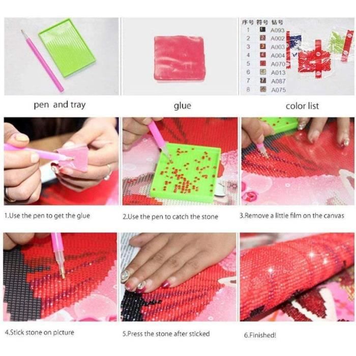 Kit Peinture Diamant Mustang Rétro 50x70cm - Broderie Strass 5D - DIY Décoration Murale