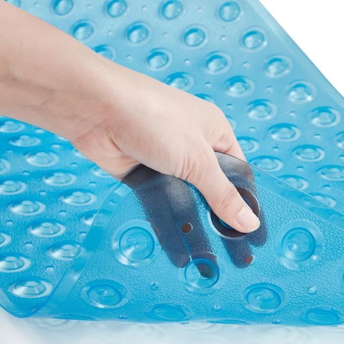 Tapis De Bain Anti-dérapant Extra-Long – 100 X 40 Cm, 200 Ventouses, PVC Lavable Machine