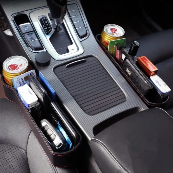 Rangement intérieur,organiseur de siège de voiture en cuir, boîte de  rangement pour cartes, tasse, accessoires de - Type colour 3 - Cdiscount  Auto