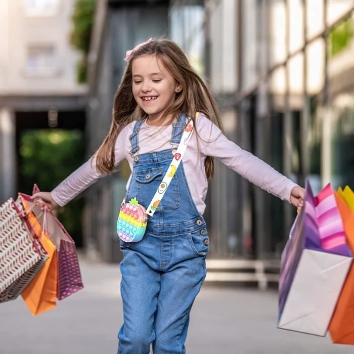 Pop Fidget Sac à bandoulière Jouet, Sac à Main Push Bubbles Jouets