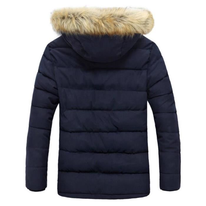 Doudoune Homme capuche Manteau Hommes slim Parka homme Veste