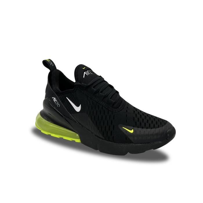 Chaussures Nike Air Max 270 Junior Noir Volt - Enfant Garçon - Lacets