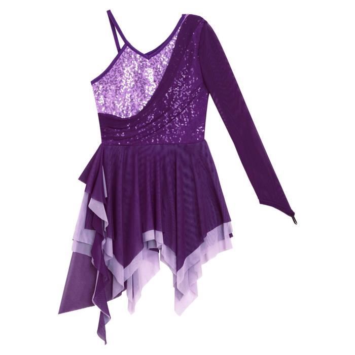 Robe De Danse Sans Manches Pour Fille - Latin, Jazz, Salsa, Compétition, Patinage, 6-16 Ans
