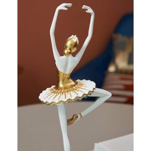 Statuette Danseuse Posture pointes et bras arrondis - Figurine Danse