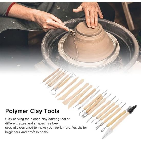 Tbest kit d'outils en argile polymère 21pcs outils en argile polymère  outils de sculpture en argile polymère avec sac de - Cdiscount Beaux-Arts  et Loisirs créatifs