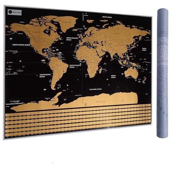 Blanc | 84 x 58 cm BONUS une carte de Royaume-Uni format A4 Une affiche personnalis/ée du traqueur de voyage ! Une carte du monde /à gratter avec des drapeaux XXL