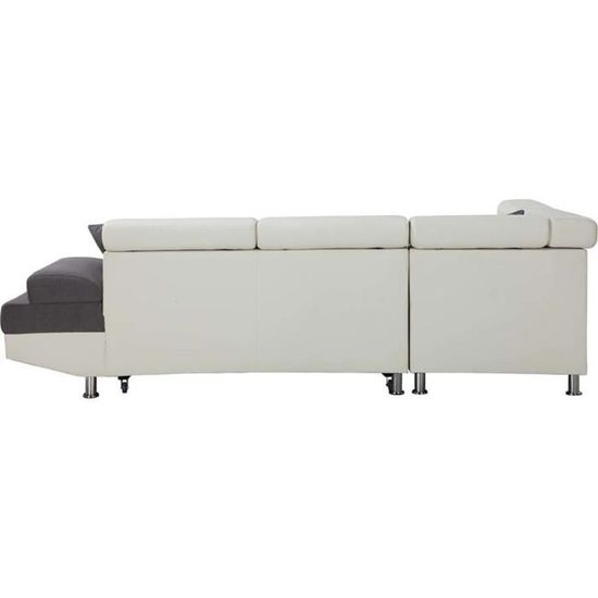 Canapé Dangle Convertible Sophia Luxe Blanc Gris Angle Gauche