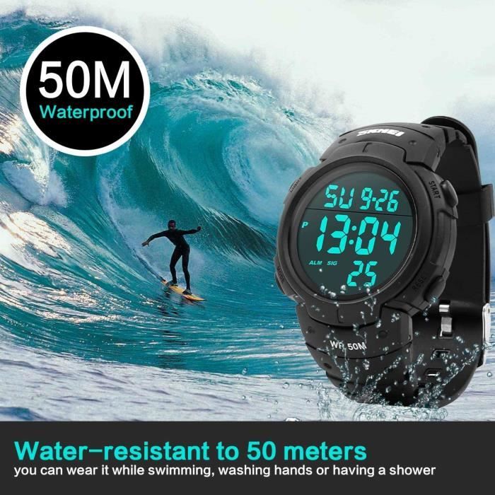 Montre étanche sales homme surf