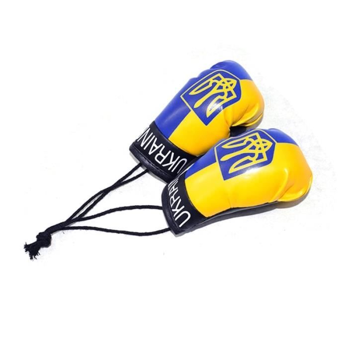 Mini Gants De Boxe Portugal – Décoration En Cuir 9 Cm – Pour Voiture Ou Maison