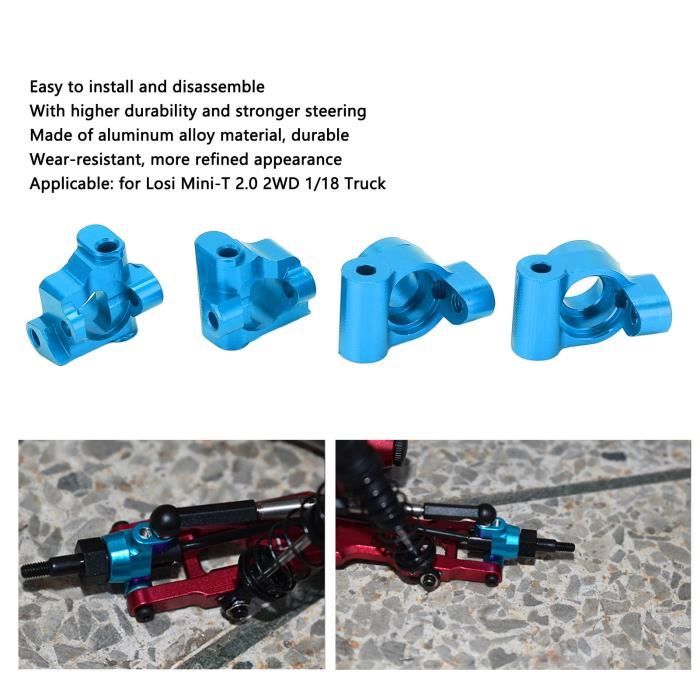 Support De Roue Avant En Alliage D'aluminium Pour LOSI 1/4 Promoto MX - Bleu