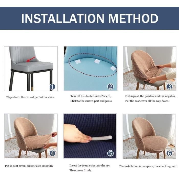 Housses De Chaise Extensibles Gris Beige - Lot De 1, 2 Ou 4 - Pour Salle à Manger, Mariage, Restaurant - Style Scandinave