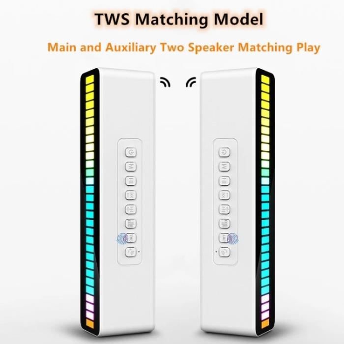 Barre Lumineuse LED Ambiance Musicale Lumière Rythmique RVB Lumière Rythmique Activée La Voix, Ramassage De La Lumière Synchronisation Des Rythmes De La Musique Barre Lumineuse De Chargement USB Barre Lumineuse LED Ambiance Musicale Lumière Rythmique RVB Lumière Rythmique Activée La Voix, Ramassage De La Lumière Synchronisation Des Rythmes De La Musique Barre Lumineuse De Chargement USB