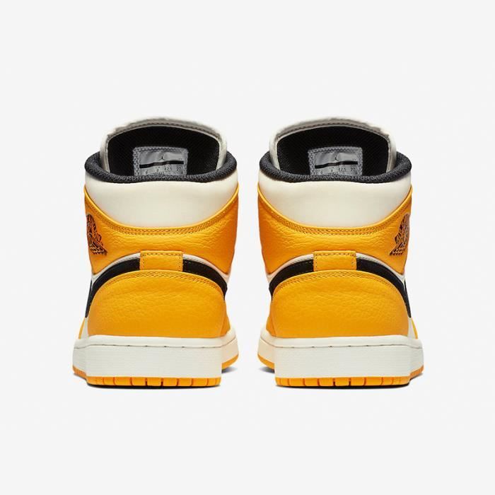 Air Jordan 1 Baskets Homme Et Femme Jaune Violet Jaune violet