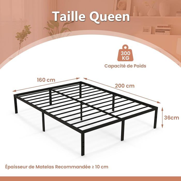 Socle Pour Lit à Eau 160x220 Complet - Bois (Noyer/Noir) - Occasion