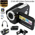 Caméra HD numérique mini DV neutre -noire, Caméscope Pro Caméra Vidéo Numérique DV 1080P FULL HD 2.0" LCD 16MP 16x Zoom 4x AV Sortie-0