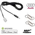 Cable MP3 Auxiliaire MP3 autoradios d'origine Audi A3 A4 TT+ Clés Skyexpert-0