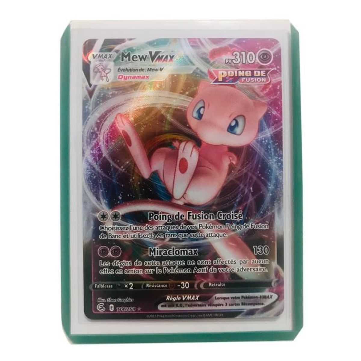 Carte Pokemon MEW 114/264 Vmax Ultra Rare Epée et Bouclier 8 EB08 FR NEUF