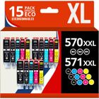 Cartouches d'encre 123CONSOMMABLES 570 571XL pour Canon PIXMA TS5055 TS5050 MG5750 TS5053